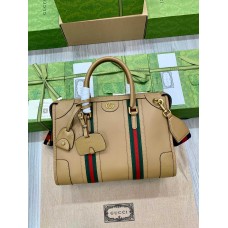 GUCCI グッチ レディース クラシック GG ゴールドラベル ウーブン ミディアム ストラップ ショルダー ハンドバッグ トート 715666