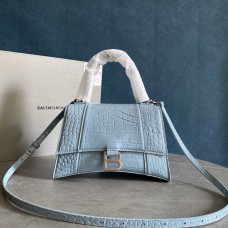 BALENCIAGA Parisienne HOURGLASS レディース クロコダイルプリント スモールクラッチ 砂時計バッグ 8895