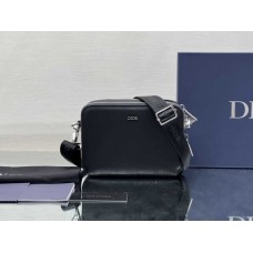 Dior/ディオール メンズ ニュー オブリーク カーフスキン ダブルファスナー開閉 ワンショルダー 斜めがけ ハンドバッグ