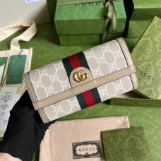 GUCCI グッチ 米糊 オートミール クラシック GG柄 長財布