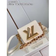 LOUIS VUITTON ショルダーバッグ（ホワイトクォーツ・テクスチャード・レザー