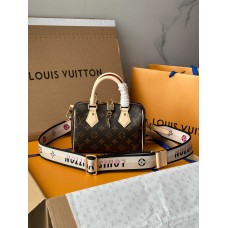 LV Louis Vuitton レディース オールドフローラル キャンバススピーディ ショルダーストラップ付き兼用ピローバッグ