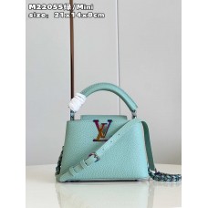 LV ルイ・ヴィトン CapucinesBB ショルダーハンドバッグ M22055 グリーン ミニ