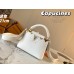 LV capucines bb Snow White Cowhide Leather Gold Buckle レディース シングルショルダー クロスボディ ハンドバッグ ミニ