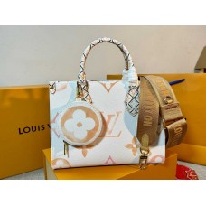 LV/ルイ・ヴィトン オンザゴー レディース スモール ベージュ キャンバス モノグラム トートバッグ